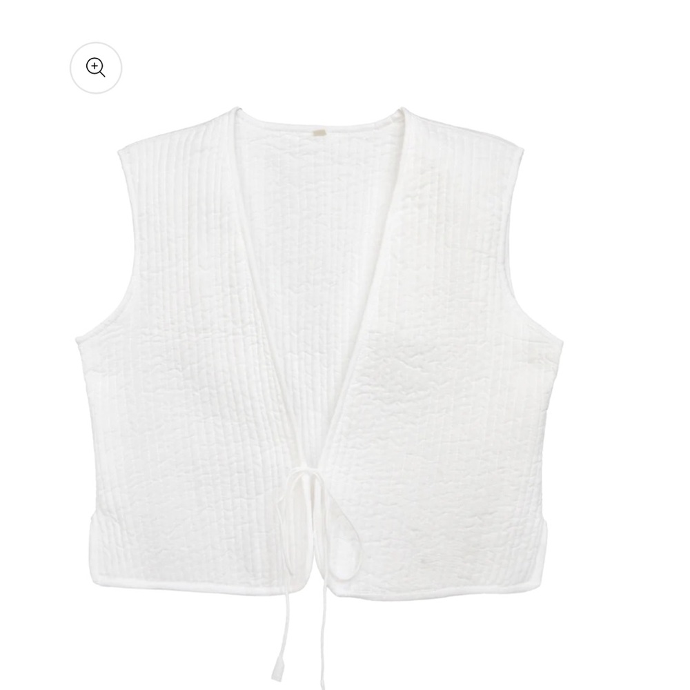 White Quilted Vest